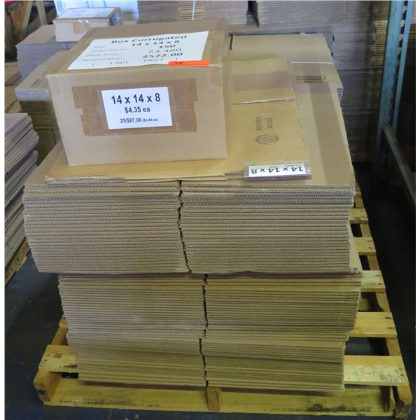 Qty 150 Corrugated Boxes 14"x14"x8" Retail $522