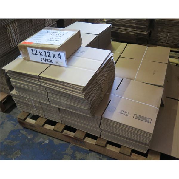 Qty 150  Corrugated Boxes 12"x12"x4" Retail $366