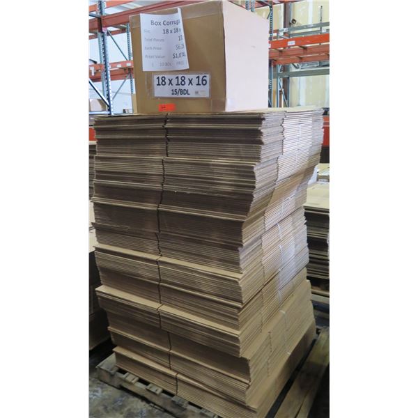 Qty 171 Corrugated Boxes 18 x18 x16  Retail $1074