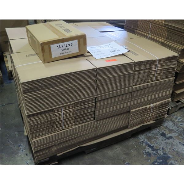 Qty 300 Corrugated Boxes 18"x12"x5" Retail $869