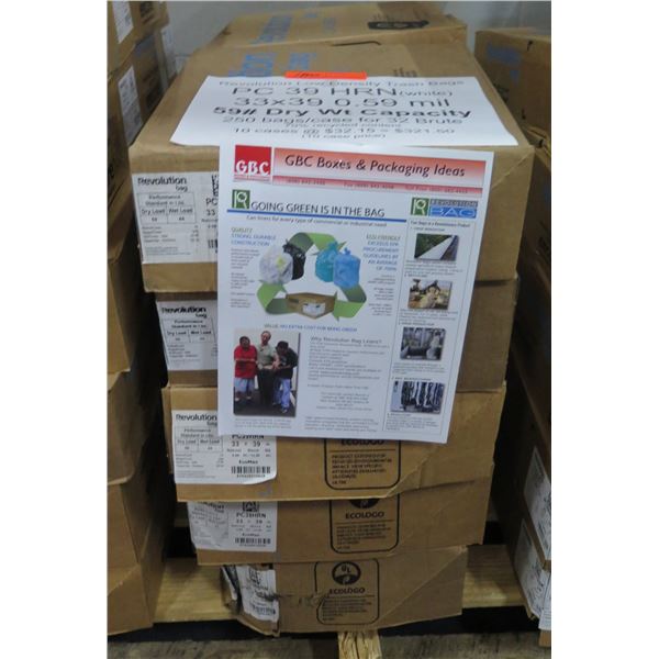 Qty 10 Boxes (250 ea) Revolution Low Density Trash Bags White Retail $321