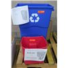 Image 1 : Delamo Slim Mo Blue Recycle Bin & Dirty Water Bucket Retail $80