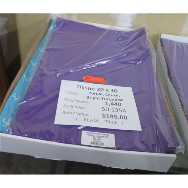 Qty 1440 Multi-Colored Tissue Sheets 20 x30  Retail $195