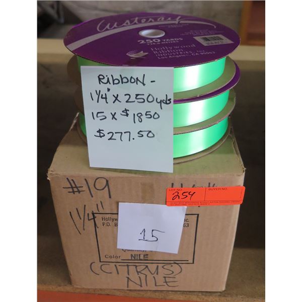 Qty 15 (Citrus) Nile Ribbon Rolls 1.25 x250 yards Retail $277