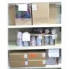 Image 1 : Contents of Shelf:  Cupcake Pedestals, Pails, Plastic Champagne Glasses, etc (shelf not included)