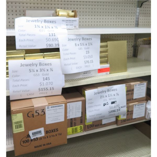 Qty 841 Jewelry Boxes Misc Sizes Retail $678