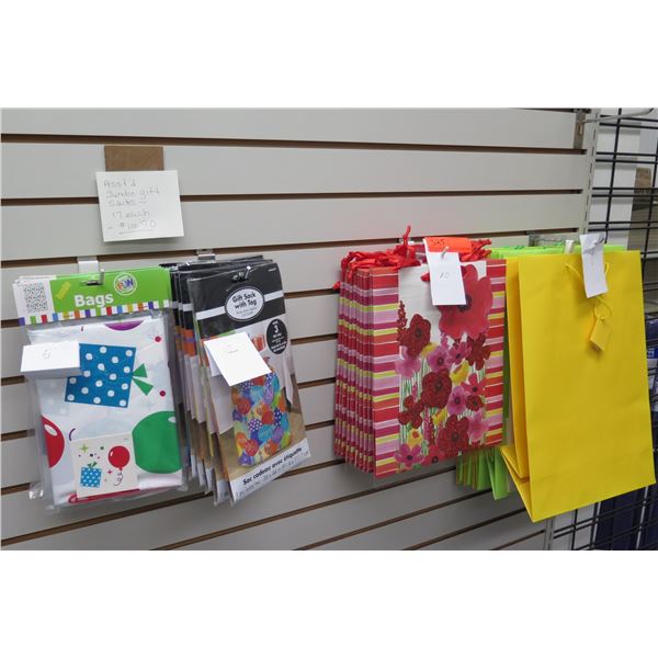 Qty 17 Assorted Jumbo Gift Sacks Retail $100