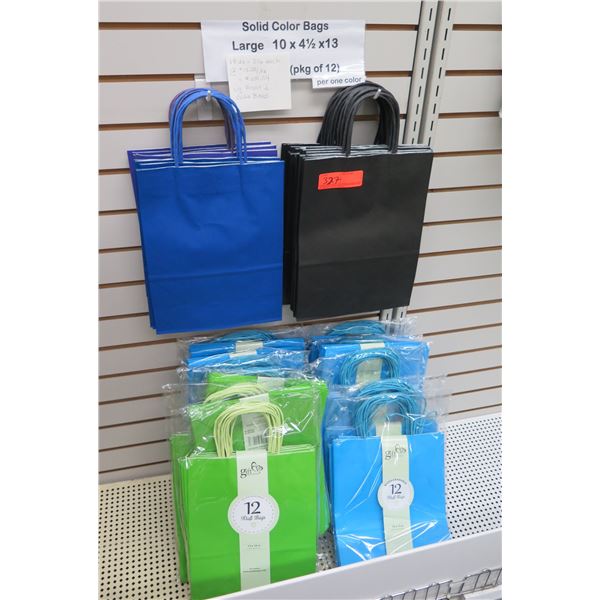 Qty 216 Gift Bags Misc Colors Large 10"x4.5"x13" Retail $239