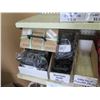 Image 14 : Contents of Shelf:  Misc Tape, Paper Rolls, Dispensers, Labels, Mailers, etc (shelf not included)