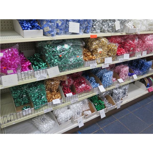 Contents of Shelf:  Star & Confetti Bows Misc Colors & Sizes Retail $643 (shelf not included)