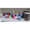 Image 1 : Contents of Shelf: Multiple Ribbon Rolls Misc Colors & Sizes Retail $766 (shelf not included)