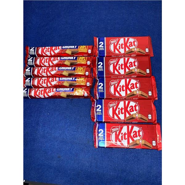 Assorted Kit Kat Bars Lot Of 10