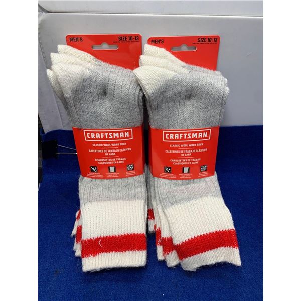 Craftsman wool work socks 2 x 6 pairs