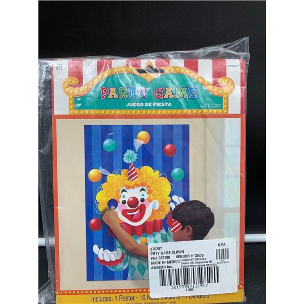 Party Game- Pin the Nose on the Clown