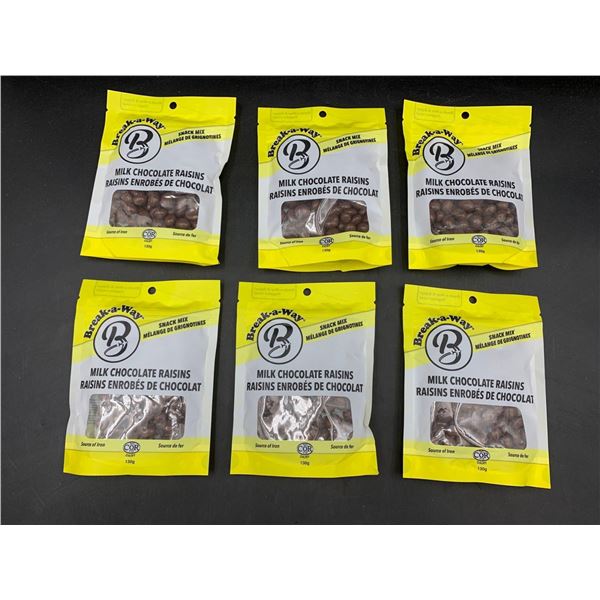 Break-A-Way Milk Chocolate Raisins (6 x 130g)
