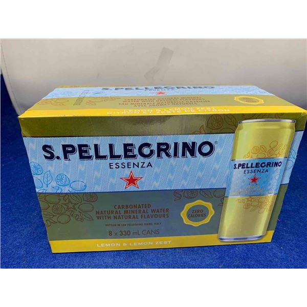 S. Pellegrino Lemon & Lemon Zest Carbonated Natural Mineral Water (8 x 330ml)