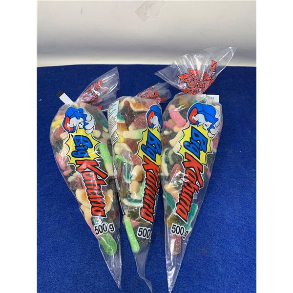 Big Kahuna Gummy Candy Cones (3 x500g)