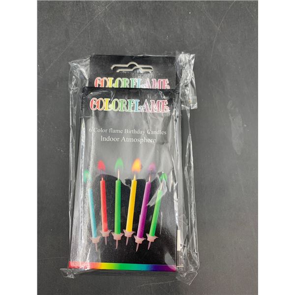 ColorFlame (2 x 6) Birthday Candles