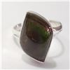 Image 1 : Silver Canadian Ammolite Ring (~Size 8)(Ring is resizable for $40) (~length 0inches) (~weight 3.53g)