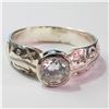 Image 1 : Silver Cubic Zirconia Ring (~Size 10)(Ring is resizable for $40) (~length 0inches) (~weight 4.33g), 
