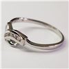 Image 2 : Silver Cubic Zirconia Ring (~Size 7)(Ring is resizable for $40) (~length 0inches), Suggested Retail 