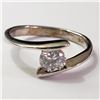 Image 1 : Silver Cubic Zirconia Ring (~Size 6)(Ring is resizable for $40) (~length 0inches), Suggested Retail 