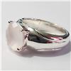 Image 2 : Silver Rose Quartz Ring (~Size 7)(Ring is resizable for $40) (~length 0inches) (~weight 7.9g), Sugge