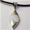 Image 1 : Silver Mother Of Pearl W/ Cord Pendant (~Size 0) (~length 0inches) (~weight 4.54g), Suggested Retail