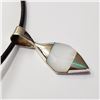 Image 2 : Silver Mother Of Pearl W/ Cord Pendant (~Size 0) (~length 0inches) (~weight 4.54g), Suggested Retail