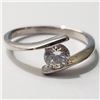 Image 1 : Silver Cubic Zirconia Ring (~Size 7)(Ring is resizable for $40) (~length 0 inches), Suggested Retail