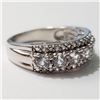 Image 3 : Silver Cubic Zirconia Ring (~Size 7)(Ring is resizable for $40) (~length 0 inches) (~weight 4.69g), 