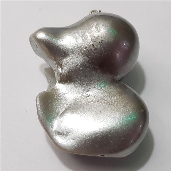 Silver Free Form Freshwater Pearl Pendant (~Size 0) (~length 0 inches), Suggested Retail Value $200