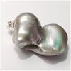 Image 2 : Silver Free Form Freshwater Pearl Pendant (~Size 0) (~length 0 inches), Suggested Retail Value $200