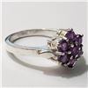 Image 2 : Silver Amethyst Ring (~Size 5.5)(Ring is resizable for $40) (~length 0 inches), Suggested Retail Val