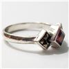 Image 2 : Silver Garnet Marcasite Ring (~Size 5.5)(Ring is resizable for $40) (~length 0 inches), Suggested Re