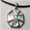 Image 1 : Silver Mother Of Pearl W/ Cord Pendant (~Size 0) (~length 0 inches) (~weight 7.34g), Suggested Retai