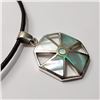 Image 2 : Silver Mother Of Pearl W/ Cord Pendant (~Size 0) (~length 0 inches) (~weight 7.34g), Suggested Retai