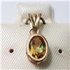 Image 1 : 10K Yellow Gold Citrine Pendant (~Size 0) (~length 0 inches), Suggested Retail Value $160