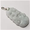 Image 2 : Silver Jadeite Pendant (~Size 0) (~length 0 inches), Suggested Retail Value $200