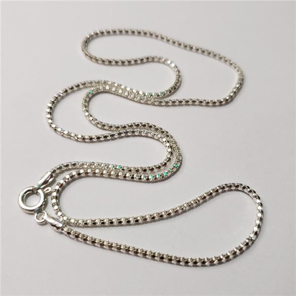 Silver Chain (~Size 0) (~length 17 inches) (~weight 3g), Suggested Retail Value $100