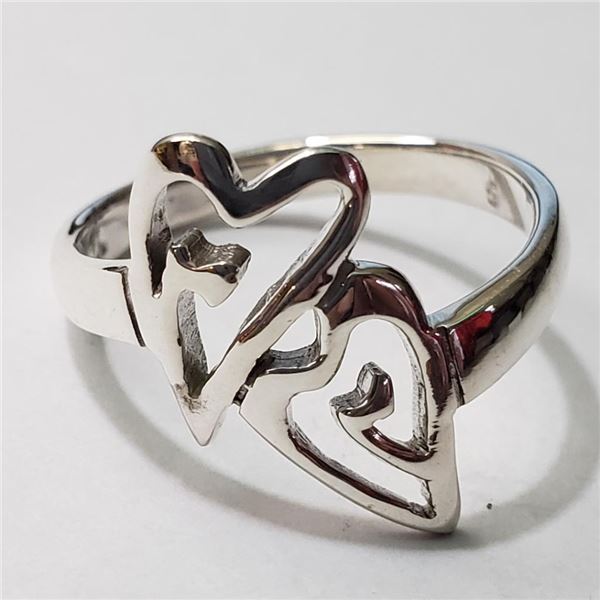Silver Ring (~Size 8)(Ring is resizable for $40) (~length 0 inches) (~weight 3g), Suggested Retail V