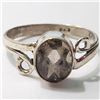 Image 1 : Silver Smokey Quartz Ring (~Size 9.5)(Ring is resizable for $40) (~length 0 inches), Suggested Retai