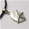 Image 2 : Silver Mother Of Pearl W/ Cord Pendant (~Size 0) (~length 0 inches) (~weight 3.03g), Suggested Retai