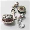 Image 1 : Silver Pack Of 4 Pandora Beads (~Size 0) (~length 0 inches) (~weight 9.4g), Suggested Retail Value $