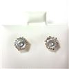 Image 1 : 10K Yellow Gold White Moissanite Test Like Diamond Looks Better(2ct) Earrings (~weight 0.9g), Made i