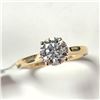 Image 2 : 10K Yellow Gold White Moissanite Test Like Diamond Looks Better(1ct) Moissanite(0.02ct) Ring (~Size 