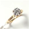 Image 4 : 10K Yellow Gold White Moissanite Test Like Diamond Looks Better(1ct) Moissanite(0.02ct) Ring (~Size 