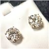 Image 2 : 14K White Gold White Moissanite Test Like Diamond Looks Better(3.5ct) Earrings (~weight 2g), Made in