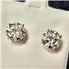 Image 3 : 14K White Gold White Moissanite Test Like Diamond Looks Better(3.5ct) Earrings (~weight 2g), Made in