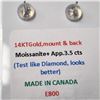 Image 4 : 14K White Gold White Moissanite Test Like Diamond Looks Better(3.5ct) Earrings (~weight 2g), Made in